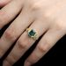 INS Style Square Emerald Zircon Fashion Versatile Flower Women's Ring New Jewelry_ipsvogv.com