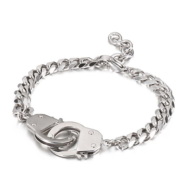 Women's Jewelry Geometric Interlocking Bracelets Fashion Creative Trendy Rap Stainless Steel Bracelet Jewelry_ipsvogv.com