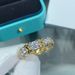 Tijia High Edition Cross Colored Split Thick Gold Plated Diamond Ring Handicraft For Men And Women_ipsvogv.com