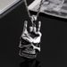 Hip Hop Personalized Gesture I Love You Necklace, Skull Pendant, Rapper Trendy Accessories_ipsvogv.com