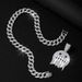 New Product Full Diamond Hip Hop Niche Creative Smile Pendant Ice Face Environmental Alloy Cuban Necklace Jewelry_ipsvogv.com