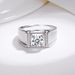 S925 Silver Moissanite Men's Ring Luxury Frosted H Men's Diamond Ring High Carbon Diamond Men's Ring Empty Ring_ipsvogv.com