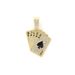 Hip hop niche street rap playing card pendant retro environmentally friendly alloy Cuban necklace men's necklace_ipsvogv.com