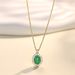 Light Luxury French Circular Necklace Women, Niche Design, Emerald Pendant, Collarbone Chain For Women_ipsvogv.com