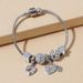 Family Love Brilliant Diamond Rose Gold Beaded Hollow Carved Women's Decorative Bracelet_ipsvogv.com