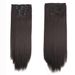 European and American women's 6-piece clip hair extensions 16-card long straight hair seamless hair extensions wig piece_ipsvogv.com