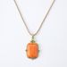Snake bone beeswax colored natural stone pendant, necklace, sweater chain, autumn and winter light luxury high-end_ipsvogv.com