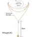 Popular Jewelry Cross Border Retro Alloy Flower Coin Pendant Multi Layer Clavicle Chain Necklace For Women_ipsvogv.com