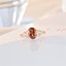 Korean Version Temperament Light Luxury Style Slightly Inlaid Red For Women's Popular Open Diamond Ring_ipsvogv.com