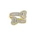 Women's Jewelry Heart-Shaped Open Ring With Zirconia Hip Hop Style, Silver And Gold, Sizes 6-8 Hip Hop New Love Open Ring Inlaid Zircon Ladies Ring_ipsvogv.com