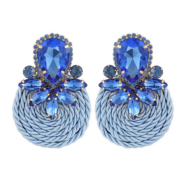 Fashion hand woven cotton earrings exquisite romantic feminine temperament versatile earrings wedding gift_ipsvogv.com