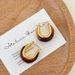 Women's Earrings Maillard autumn and winter light luxury high-end earrings hoop women's round amber earrings amber ear buckle temperament_ipsvogv.com