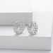 S Silver Geometric Women's Niche Personality Trend Japanese And Korean Atmospheric Cartoon Round Earrings_ipsvogv.com
