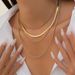 Hip Hop Ins Metal Snake Bone Chain Necklace Punk Style Round Bead Layered Necklace For Women_ipsvogv.com