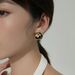 Light luxury design gold foil fragment earrings high end Hepburn style earrings temperament small and versatile fashionable earrings_ipsvogv.com