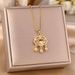 Chinese Style Golden Safety Lock Titanium Steel Necklace With A Light Luxury High-end Feel, Versatile And Suitable For_ipsvogv.com