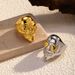 Women’s Jewelry Set Fashion Gold Electroplated Exaggerated Skull Stainless Steel Ring Ring_ipsvogv.com
