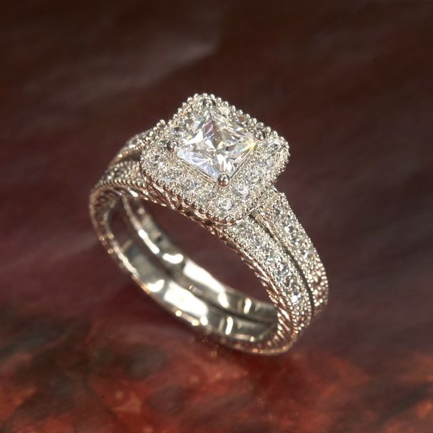 Sanjie Couple's Wedding Ring Ins, Alloy Inlaid Square Zircon Bracelet_ipsvogv.com