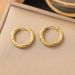 Titanium Round Earrings For Women With A High-end Feel, Light Luxury Stainless Steel Geometric Ear Buckle_ipsvogv.com