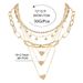 Multi Layer Chain Necklace Alloy Love Pendant Claw Chain Simple Clavicle Chain Necklace_ipsvogv.com
