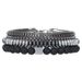 Fashion Personality Volcanic Stone Black Gallstone Elastic Multi-layer Stacking Men's Hip-hop Chain Bracelet Set_ipsvogv.com