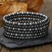 Hot Selling Bracelet Jewelry Black Gallstone Volcanic Stone Wood Beads Multi Layer Men's Bracelet Combination Set Elastic Bracelet_ipsvogv.com