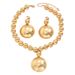 Women’s Jewelry Set Fashion Women's Jewelry Set Personalized Metal Round Bead Necklace Niche High End Pendant Earrings_ipsvogv.com