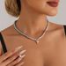 European And American Cross-border Jewelry Ins Wind Exquisite Glass Beads Handmade Beaded Collarbone Chain Light Luxury Fashion Love Necklace Women_ipsvogv.com