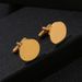 Hot selling metal stainless polished cufflinks titanium steel mirror round sleeve studs fashionable French men's shirt_ipsvogv.com