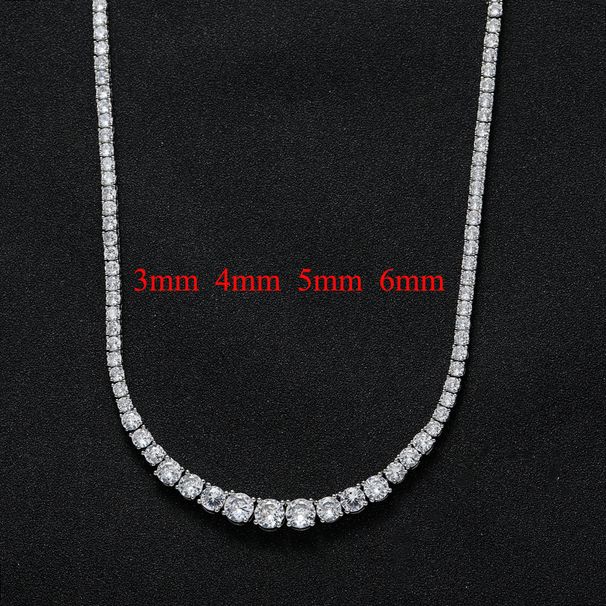 Men's Jewelry Gradient Size Zircon Tennis Necklace New Ins Trendy Personality Chain Hip Hop Multi Size_ipsvogv.com