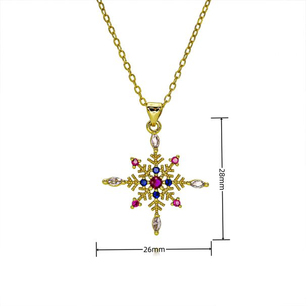Christmas Pearl Snowman Snowflake Necklace For Girls High End New Clavicle Chain Strong Chain Gift_ipsvogv.com