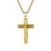 Hip hop style high gloss titanium steel cross necklace niche personality light cross pendant_ipsvogv.com