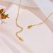 Tredy Ew Multiple Cross Pedat Ecklace With Femiie Temperamet, Titaium Steel Gold Side Clip Bead Collarboe_ipsvogv.com