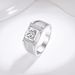 S925 Silver Moissanite Men's Ring Luxury Frosted H Men's Diamond Ring High Carbon Diamond Men's Ring Empty Ring_ipsvogv.com