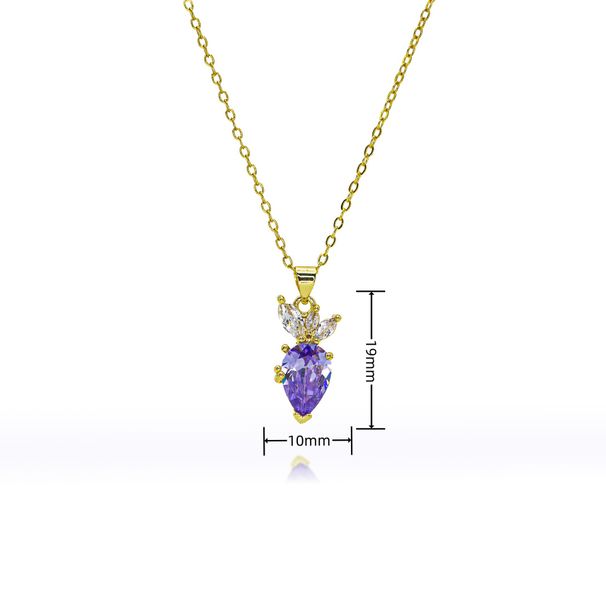 Japanese And Korean High Grade Red Cherry Fruit Flower Pendant Necklace Female 2023 Summer Light Luxury Clavicle Chain Accessories Batch_ipsvogv.com