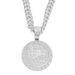 INS Stay Calm English Letter Full Diamond Hip Hop Pendant Necklace Men's Trendy Jewelry_ipsvogv.com