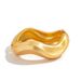 Exaggerated Irregular Metal Folds Matte With Cool Style Ins Niche Spring Buckle Wide Bracelet_ipsvogv.com