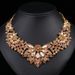 Exaggerated necklace set with accessories, luxurious crystal banquet dress for women, collarbone chain accessories_ipsvogv.com