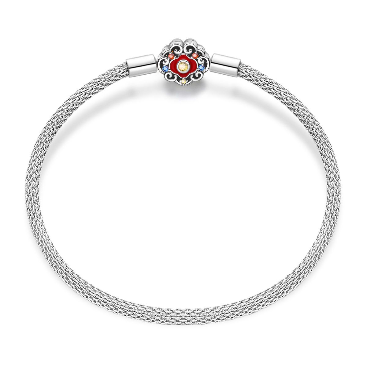 Women's Jewelry Bracelet DIY Pendant String Travel Camera Bracelet Female White Copper Plated Silver_ipsvogv.com