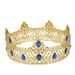 Golden Crown Simple Multi Color Full Round King Crown Headdress Birthday Bride Crown Universal_ipsvogv.com