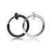 Titanium steel earrings are not easy to match with jewelry. Round wire earrings without pierced ears. Stainless steel earrings spring clips_ipsvogv.com