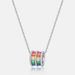 Rainbow Zircon Necklace Female S925 Silver Ring Inlaid Colored Gemstone Fashion Clavicle Chain Light Luxury Style_ipsvogv.com