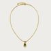 Women's Jewelry Olive Green Water Drop Pendant Necklace Light Luxury High End Design Sense Fashion Retro Temperament Clavicle Chain_ipsvogv.com