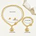 2024 new women's style earrings necklace set with personalized geometric rings and zircon inlaid design bracelet jewelry_ipsvogv.com
