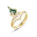 exclusive Crown Stacking Natural Green Moss Stone Ring S925 Silver Water Grass Agate Combination Ring Light Luxury Style_ipsvogv.com