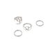 Fashionable Minimalist Ring Set With Heart-shaped Hollowed Out Leaf And 4-piece Diamonds_ipsvogv.com