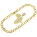 Personalized full diamond map pendant, Cuban necklace, hip-hop trend, cool neck chain, collarbone chain accessories_ipsvogv.com