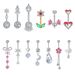 Women's Jewelry Zircon Belly Button Ring Oiled Belly Button Nail Piercing Jewelry_ipsvogv.com