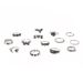 New Handmade Leaf Hollowed Flower Butterfly Ring Set Of 14 Pieces With Adjustable Joint Rings_ipsvogv.com