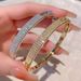 Luxury exquisite multi-diamond closed bracelet_ipsvogv.com
